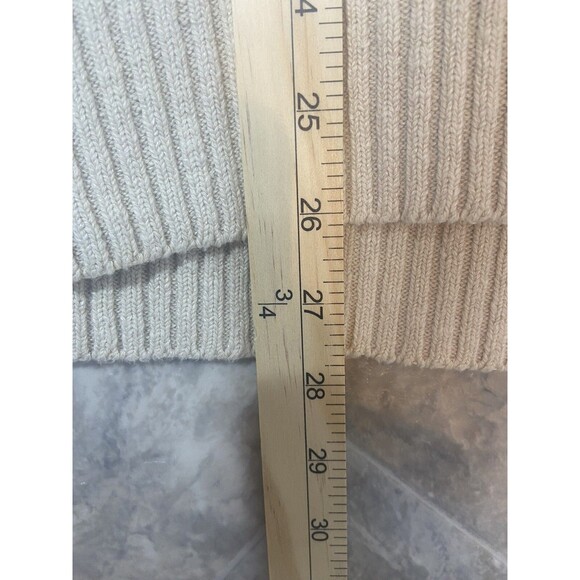 Free People Cassidy‎ Sweater Women's M Off Shoulder Green Beige Striped Slouchy - Picture 8 of 8